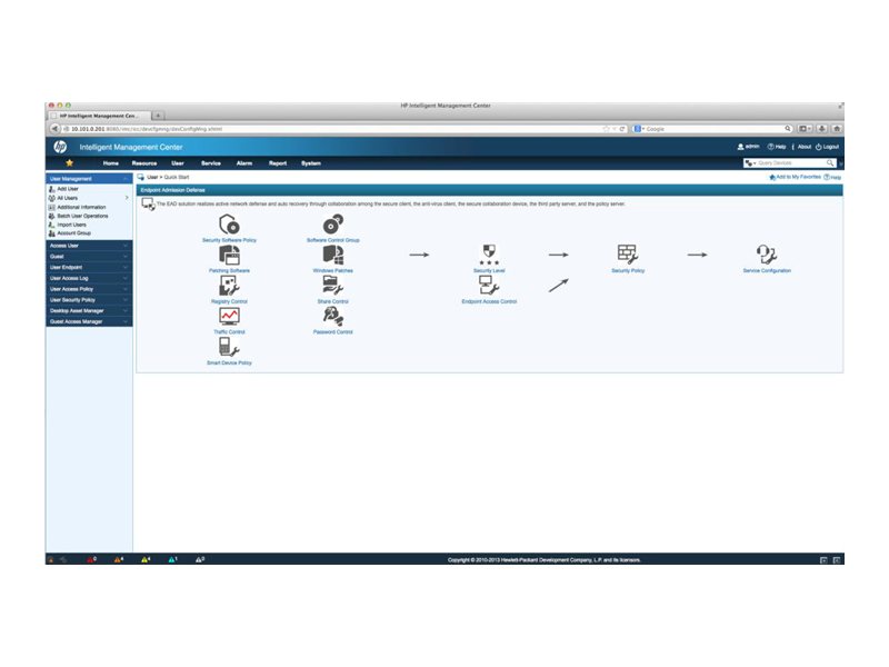 HPE Intelligent Management Center Endpoint Admission Defense