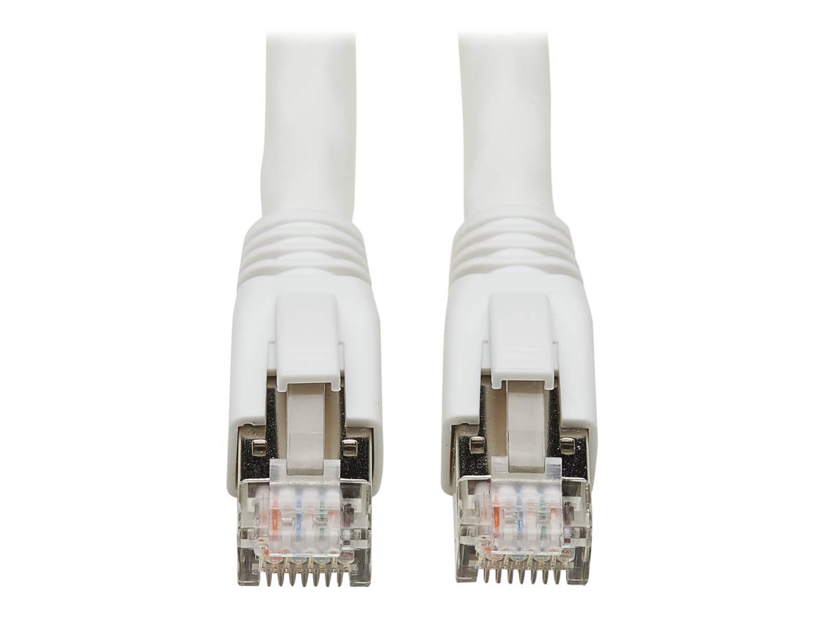 Eaton Tripp Lite Series Cat8 40G Snagless SSTP Ethernet Cable (RJ45 M/M), PoE, White, 10 ft. (3.1 m)