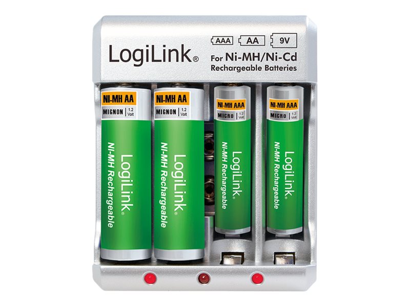 Ładowarka akumulatorków LogiLink PA0168 Ni-MH / Ni-Cd AA / AAA / 9V