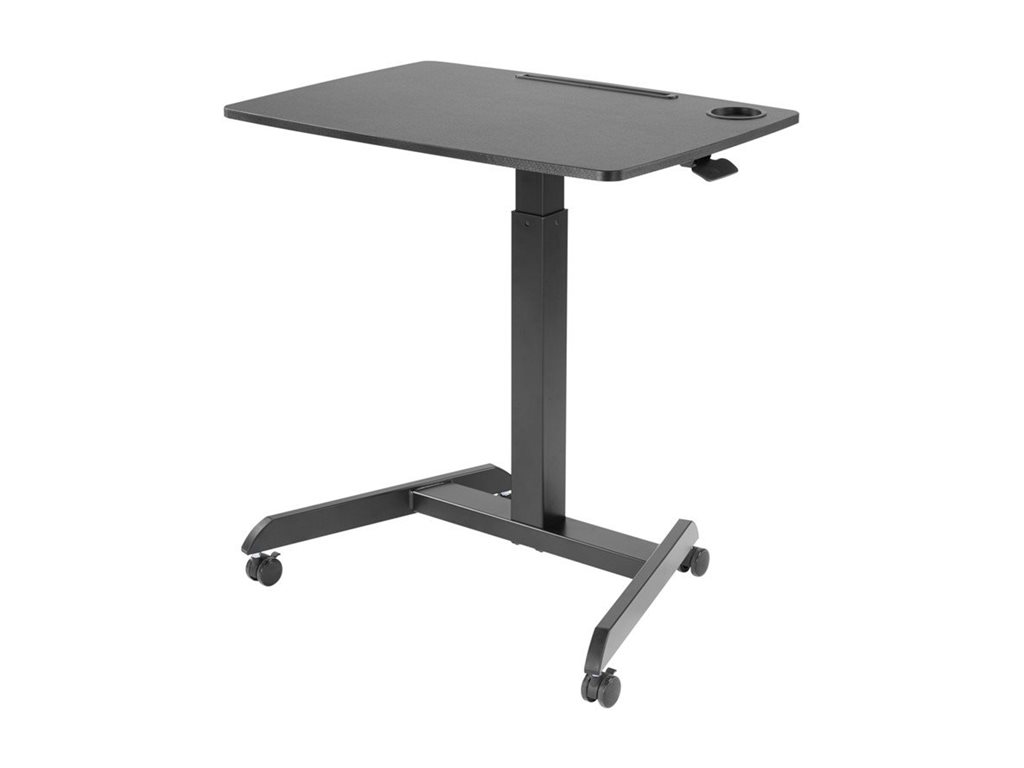 MONOPRICE GAS-LIFT HEIGHT ADJUSTABLE SIT-STAND MOBILE ROLLING WORKSTATION LAPTOP