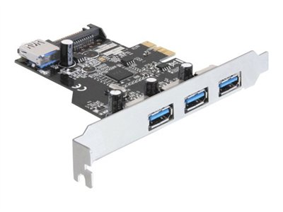 DELOCK PCI Expr Card 3x USB3.0 ext + 1x USB3.0 int +LowProfi - 89301