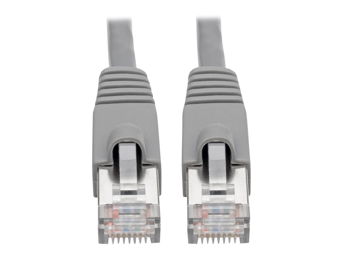Eaton Tripp Lite Series Cat6a 10G Snagless Shielded STP Ethernet Cable (RJ45 M/M), PoE, Gray, 1 ft. (0.31 m)