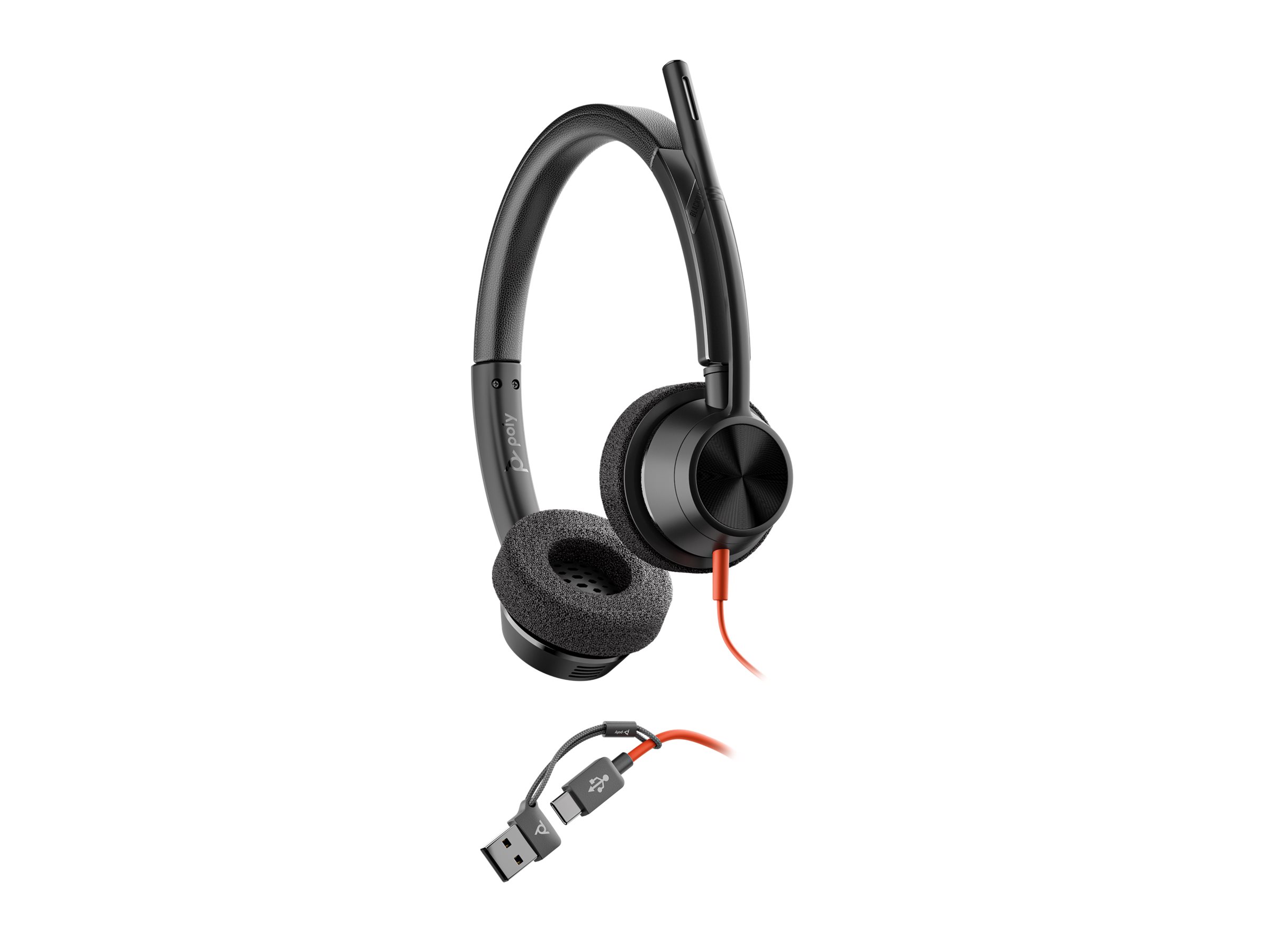 HP Poly Blackwire 3325 headset 3.5 mm jack Product shot Right side 77952