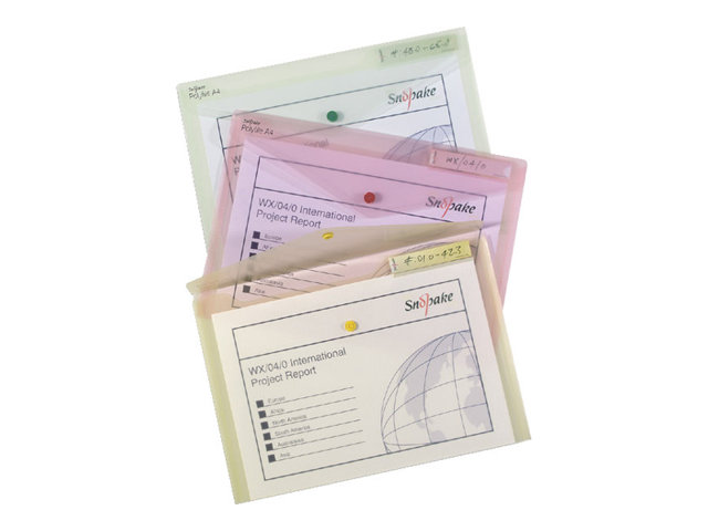 Snopake Polyfile Document Wallet For A3 Capacity 150 Sheets Clear Pack Of 5