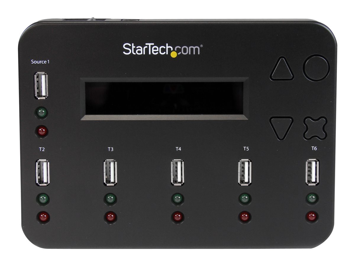 StarTech.com Standalone 1:5 USB Flash Drive Duplicator and Eraser - Flash Drive (USB 3.0/2.0/1.1) Copier - 2 Duplication Modes (USBDUP15) - duplikátor jednotky USB – foto 2