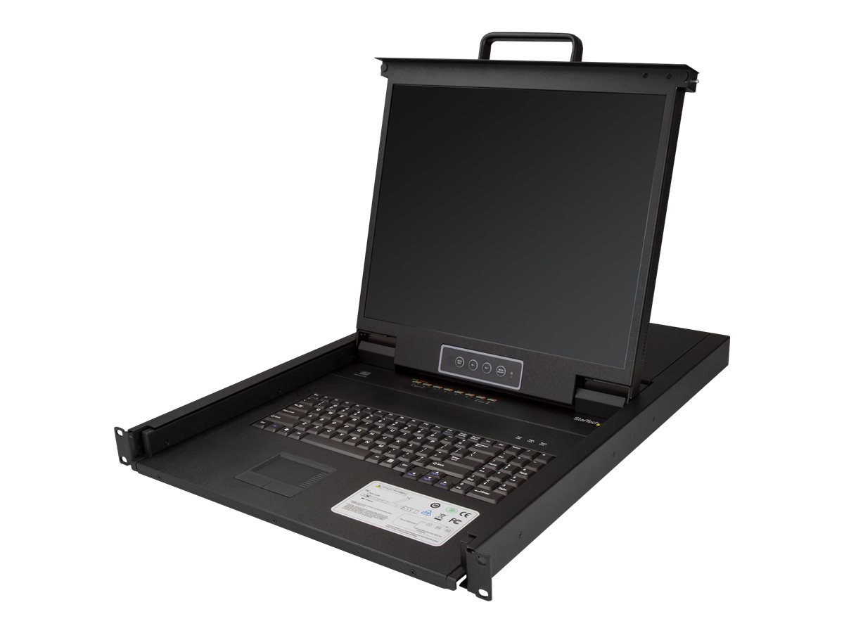 StarTech.com 8 Port Rackmount KVM Console with 6ft Cables, Integrated KVM Switch with 19" LCD Monitor,...