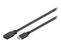 MicroConnect USB 3.1 USB Type-C forlængerkabel 1.5m Sort