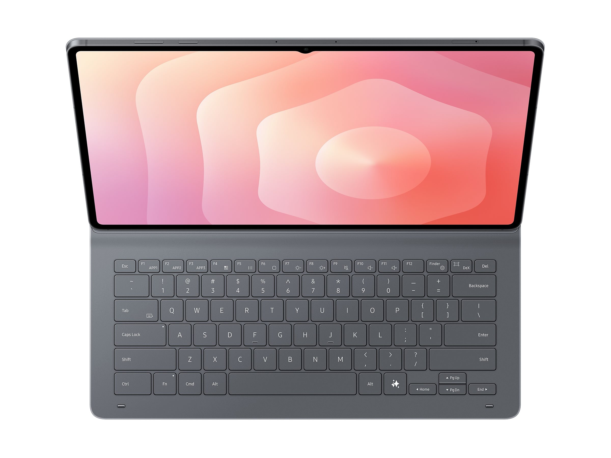 Samsung EF-DX930 keyboard and folio case (book cover) Slim QWERTY black Input Product shot Front 79952
