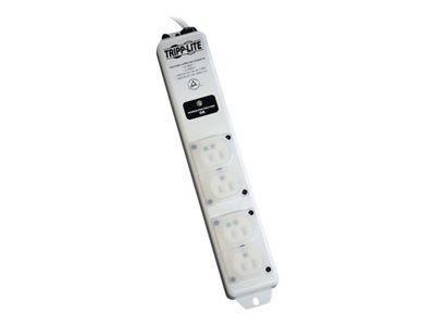 Tripp Lite Safe-IT Surge Protector Power Strip Medical Hospital Antimicrobial Metal 4 Outlet 15' Cord