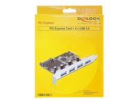DeLock PCI Express Card > 4 x USB 3.0 USB-adapter PCI Express 2.0 x1 5Gbps