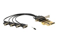 DeLock PCI Express Card > 4 x Serial voltage supply Seriel adapter PCI Express 2.0 x1 115.2Kbps