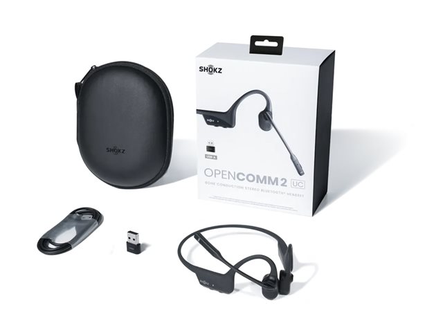 SHOKZ OpenComm2 UC - headset - C110-AA-BK-EN - Currys Business
