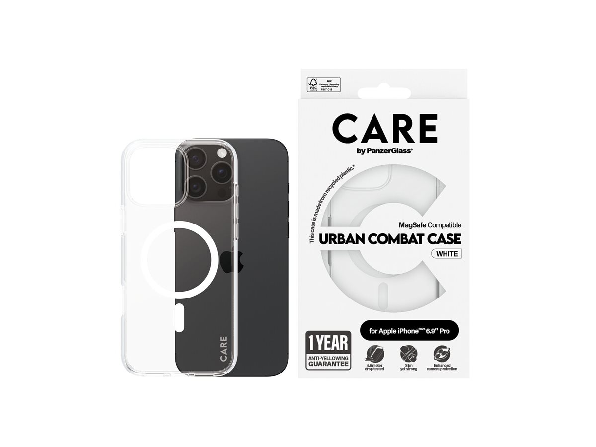 PanzerGlass CARE Apple iPhone 16 Pro Max MagSafe Urban Combat čirý/bílý – foto 4