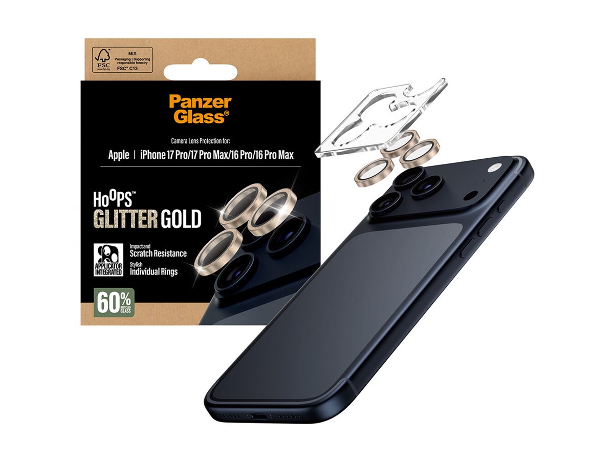 PanzerGlass Hoops Apple iPhone 17 Pro/16 Pro/15 Pro/17 Pro Max/16 Pro Max/15 Pro Max třpytivě zlaté – foto 4