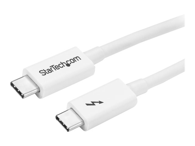 Image of StarTech.com 3.3ft (1m) Thunderbolt 3 Cable, 20Gbps, 100W PD, 4K Video, Thunderbolt-Certified, Compatible w/ TB4/USB 3.2/DisplayPort - Thunderbolt cable - 24 pin USB-C to 24 pin USB-C - 1 m