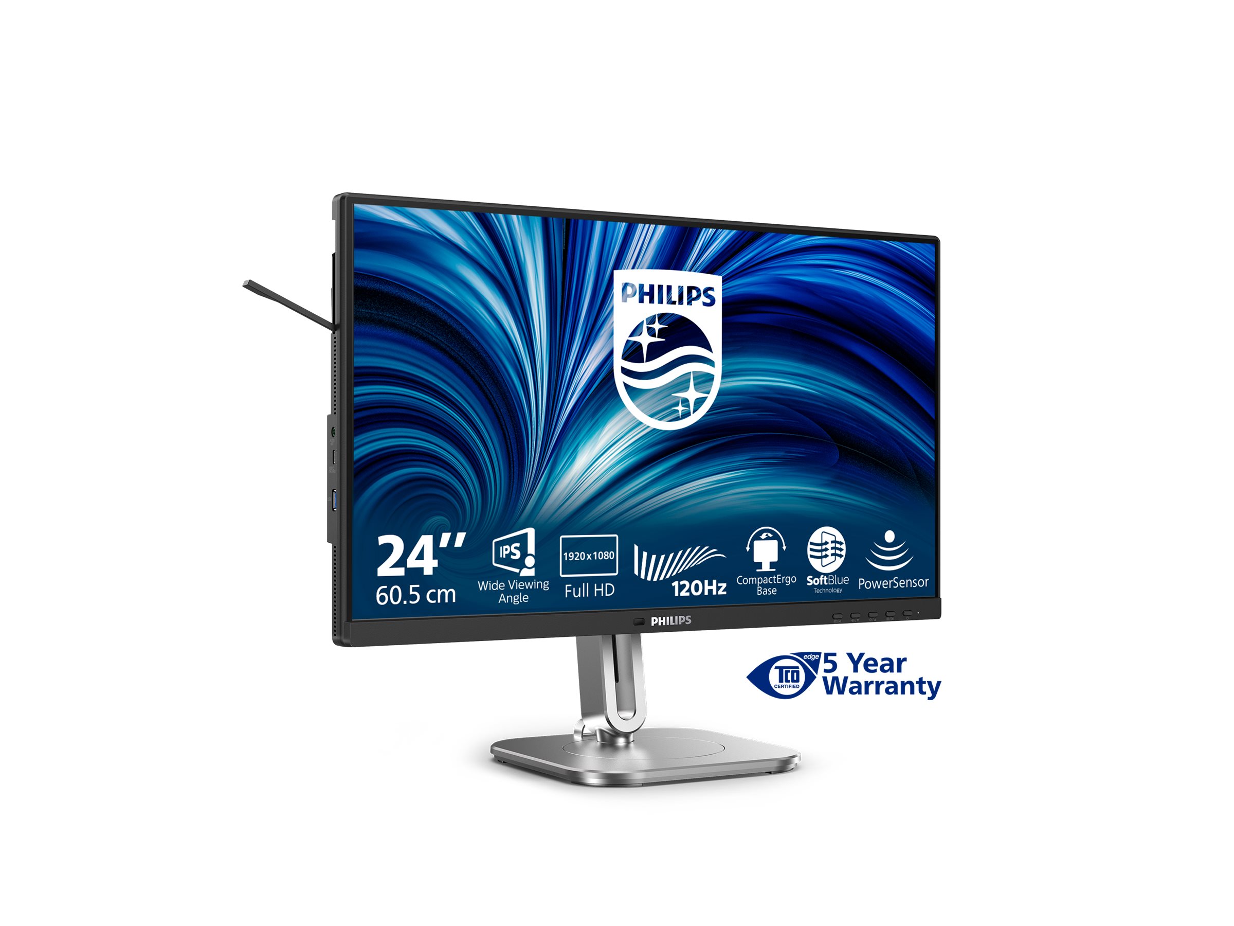 Philips 24B2N4200 4000 Series LED monitor Full HD (1080p) Product shot Right-angle 80000