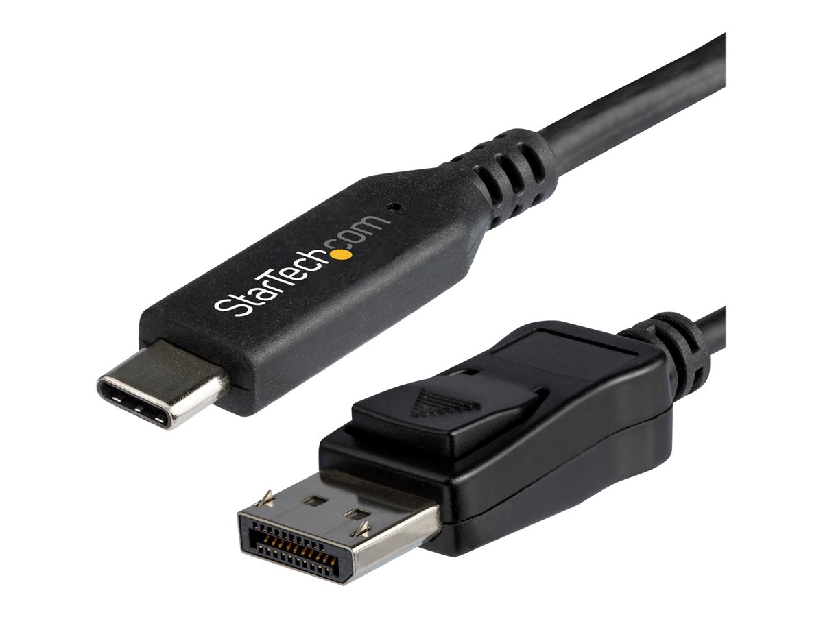 StarTech.com 6ft/1.8m USB C to DisplayPort 1.4 Cable, 4K/5K/8K USB Type-C to DP 1.4 Alt Mode Video Adapter Converter, HBR3/HDR/DSC, 8K 60Hz DP 1.4 Monitor Cable for USB-C and Thunderbolt 3 - 8K USB-C to DP Cable - externí video adaptér - černá – foto 3