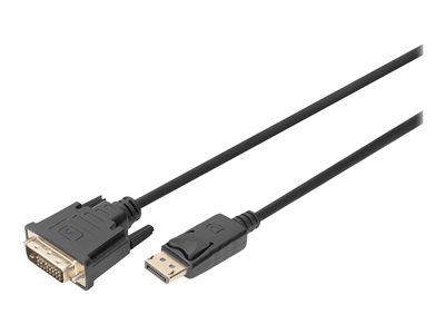 DIGITUS DisplayPort Adapterkabel, DP auf DVI-D, 3,0m, sw - DB-340301-030-S