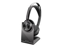 Poly Voyager Focus 2-M - Headset - on-ear - Bluetooth - wireless, wired - active noise canceling - USB-A via Bluetooth adapter - black - Certified for Microsoft Teams