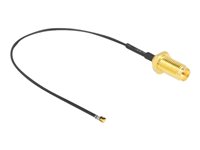 DeLOCK Koaksial 10cm Antennekabel Sort