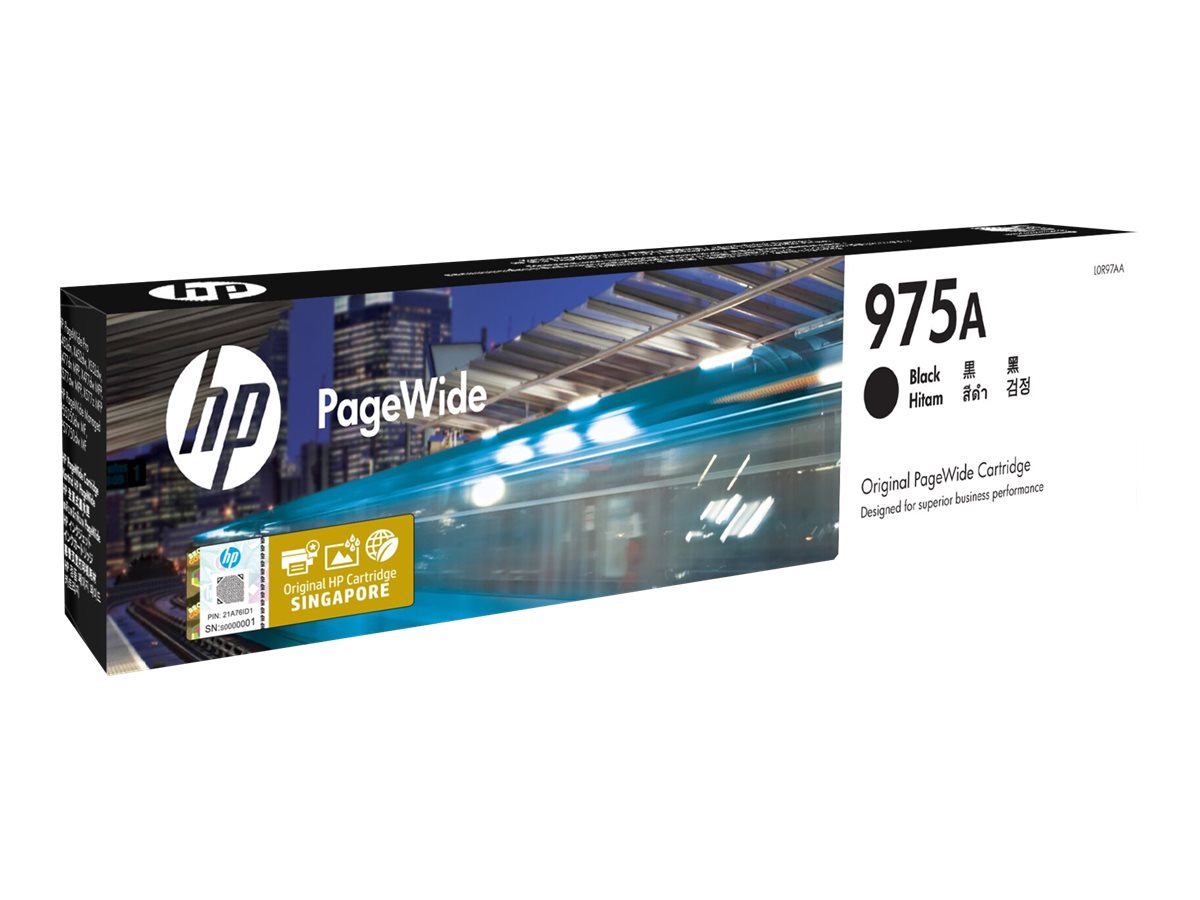 HP 975A black original PageWide ink Product shot Left-angle 79900