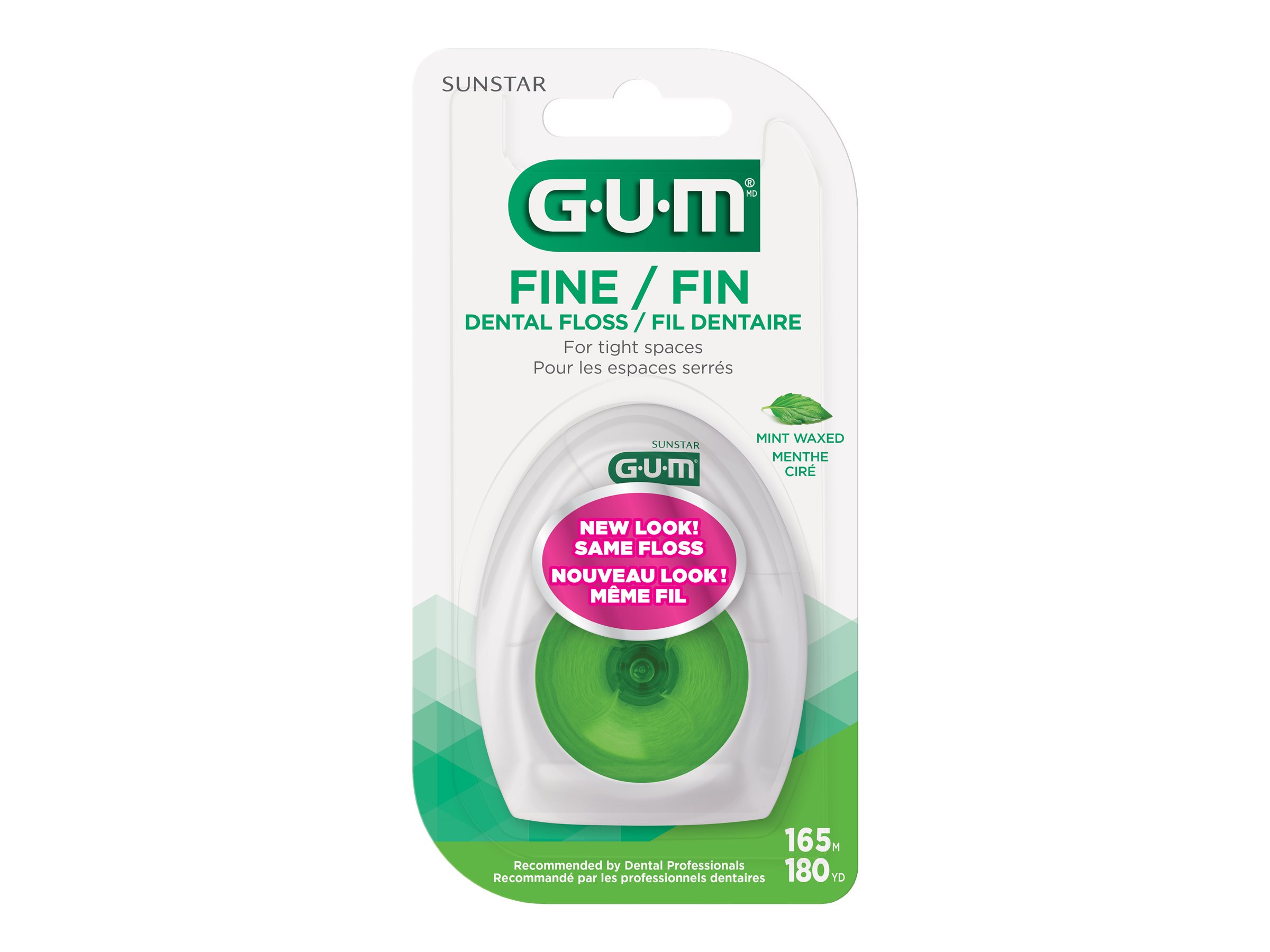 GUM Waxed Dental Floss Fine Mint 165m