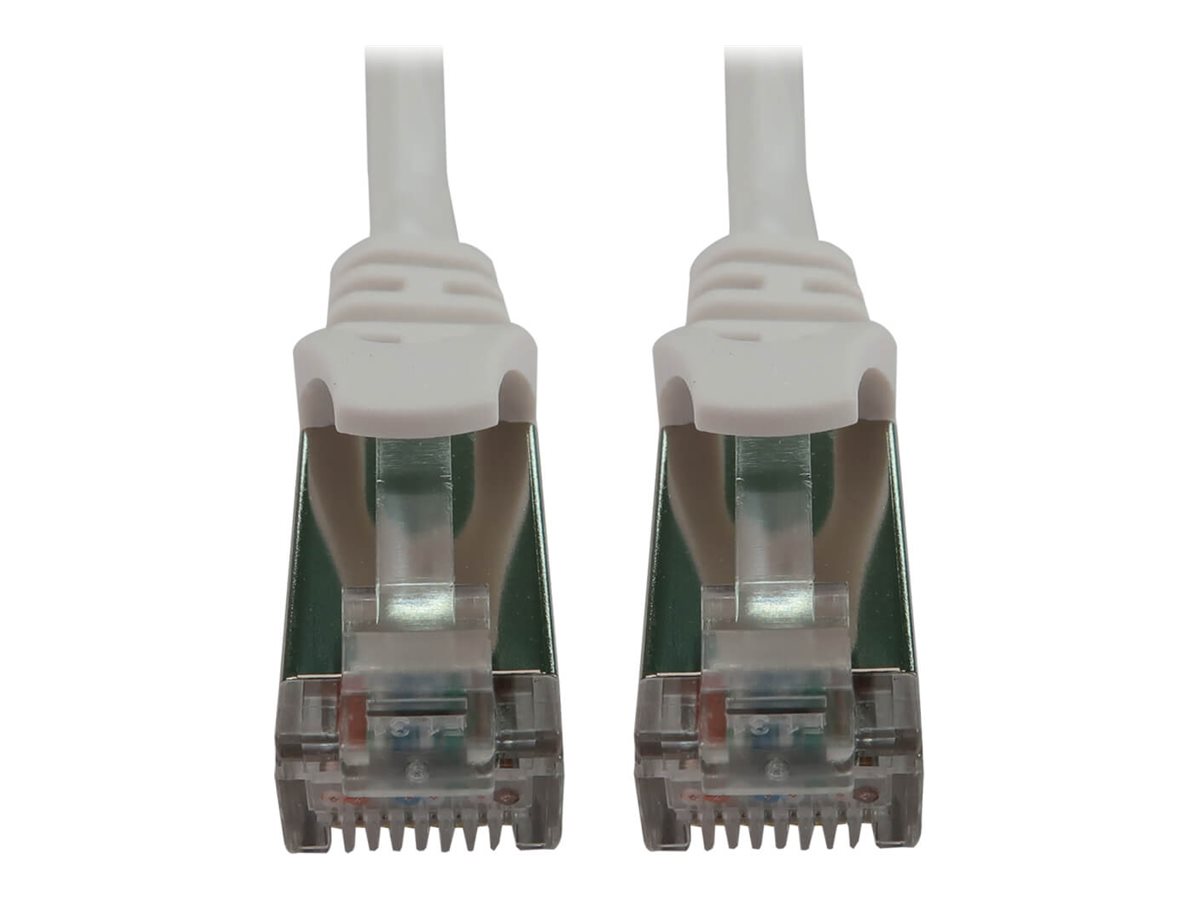 Eaton Tripp Lite Series Cat6a 10G Snagless Shielded Slim STP Ethernet Cable (RJ45 M/M), PoE, White, 10 ft. (3.1 m)