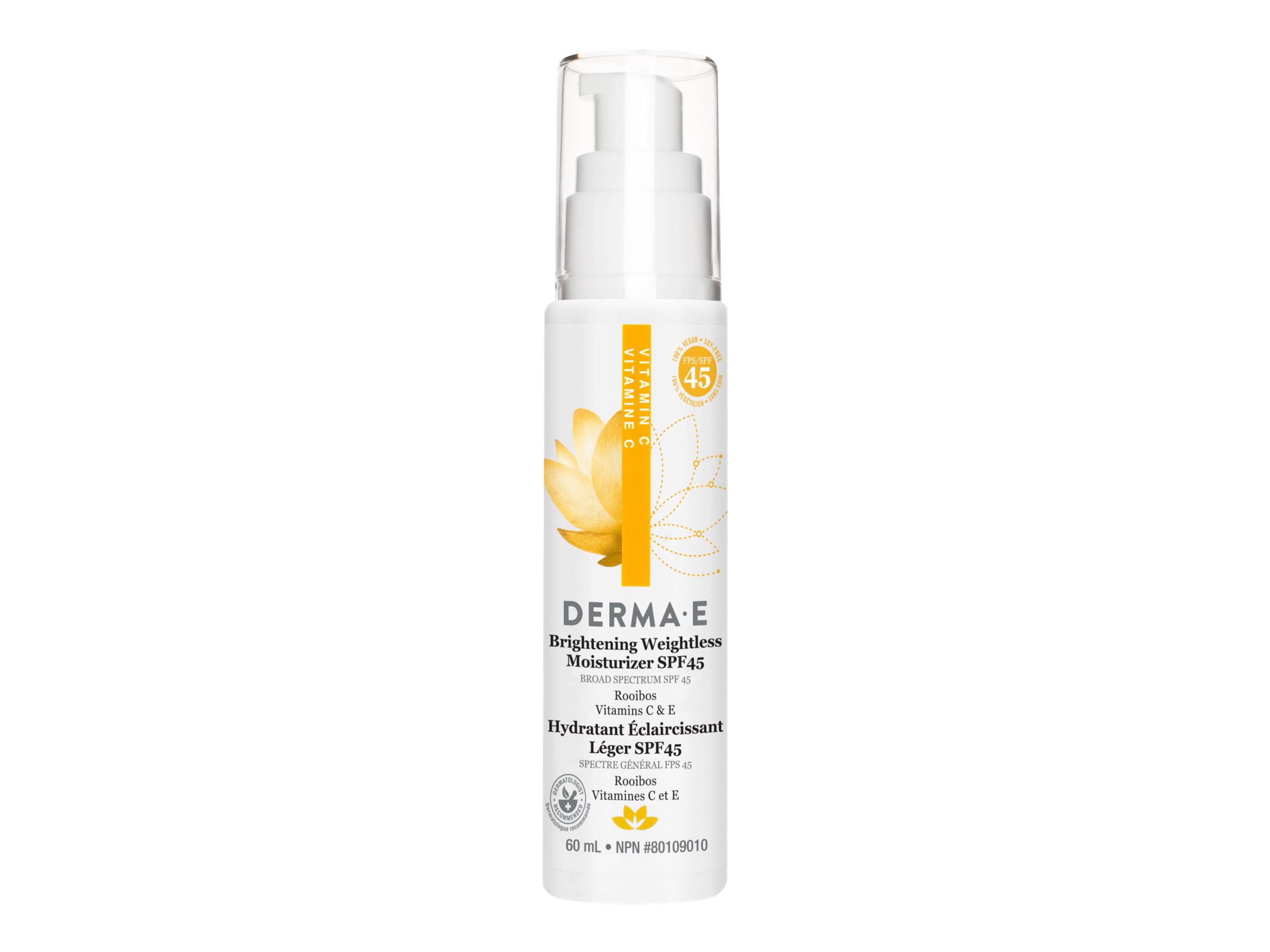 DERMA E Vitamin C Brightening Weightless Moisturizer - SPF 45 - 60ml