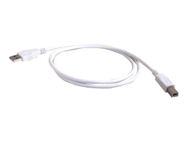 C2G 16.4ft USB to USB B Cable - USB A to USB B - USB 2.0 - White - M/M - kabel USB - USB do USB typ B - 5 m – foto 2