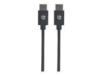 Manhattan USB-C to USB-C Cable, 50cm, Male to Male, Black, 480 Mbps (USB 2.0), Hi-Speed USB, Lifetime Warranty, Polybag - USB