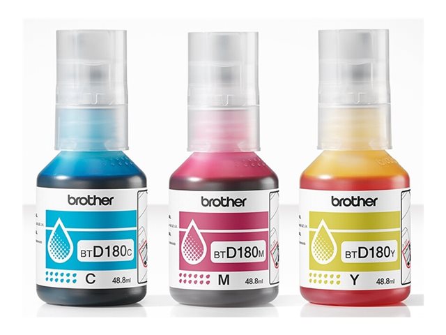 Brother BTD180CL Multipack - pack de 3 - jaune, cyan, magenta - original - recharge d\'encre