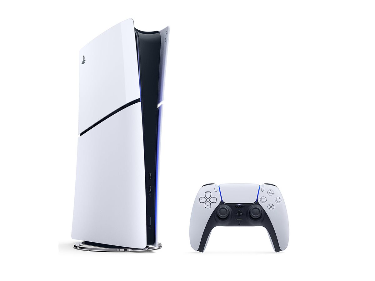 Sony PlayStation 5 Slim Digital Edition Game console 825 GB Usage / lifestyle Left-angle 72710