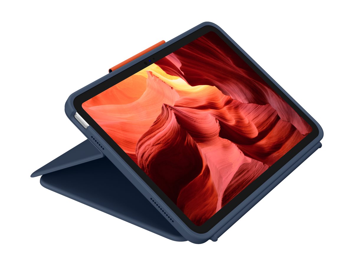 Logitech Rugged Combo 4 Touch - klávesnice a pouzdro - s trackpad - QWERTY - britská - classic blue Vstupní zařízení – foto 4