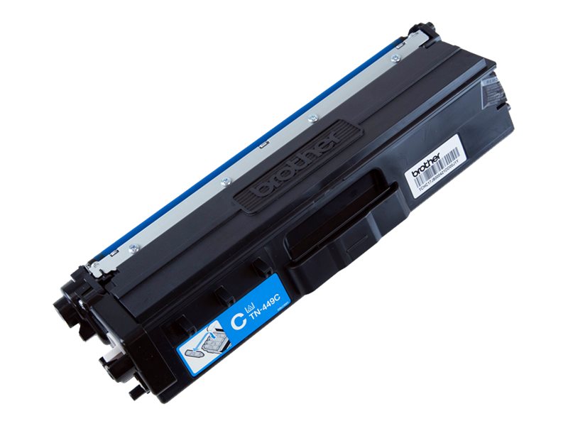 Brother TN449C Ultra High Yield cyan original toner Product shot Front 79500