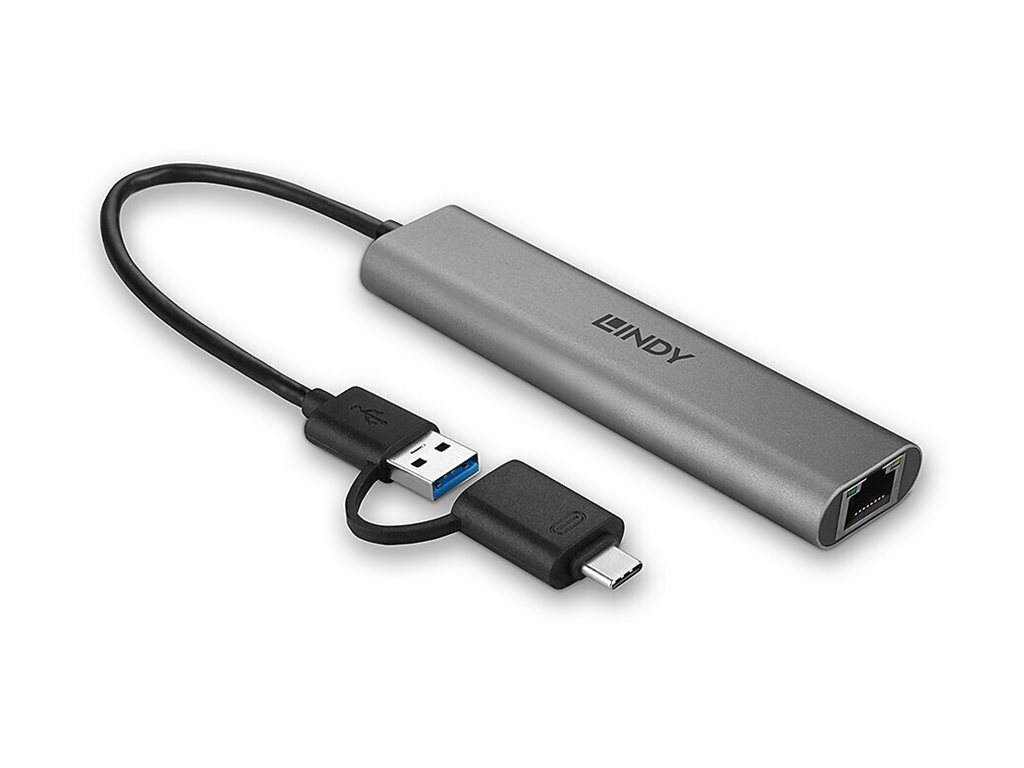 LINDY USB 3.2 Gen 1 Hub & Gigabit