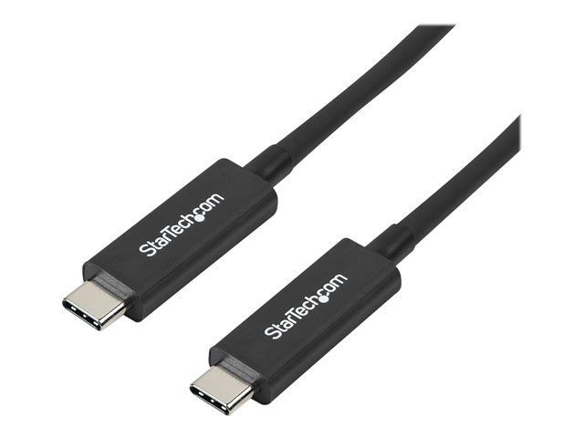 StarTech.com Active 40Gbps Thunderbolt 3 Cable - 3.3ft/1m - Black - 5k 60Hz/4k 60Hz - Certified TB3 Charger Cord w/ 100W Power Delivery (TBLT3MM1MA)
