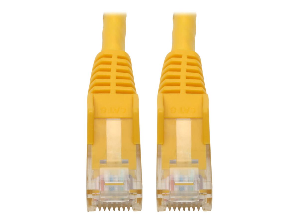 Tripp Lite Premium Cat6 Gigabit Snagless Molded UTP Patch Cable, 24 AWG, 550 MHz/1 Gbps (RJ45 M/M), Yellow, 6 in.