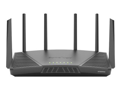 Synology RT6600AX Wireless router 4-port switch GigE, 2.5 GigE WAN ports: 2 Wi-Fi 6 