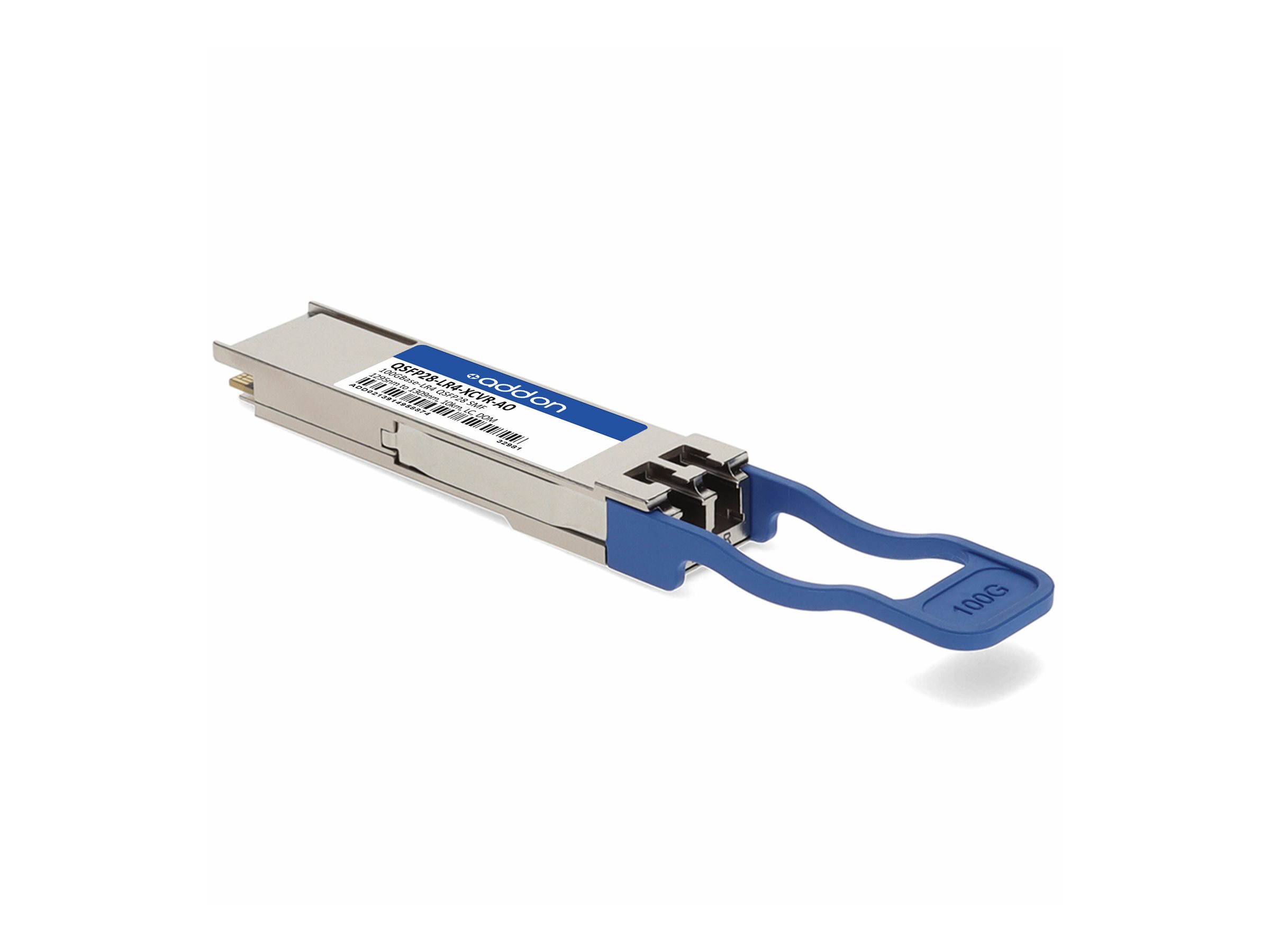 AddOn - QSFP28 transceiver module (equivalent to: NetOptics QSFP28-LR4-XCVR)