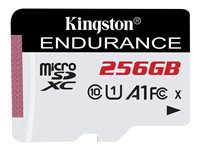 Kingston High Endurance - flash memory card - 256 GB - microSDXC UHS-I U1