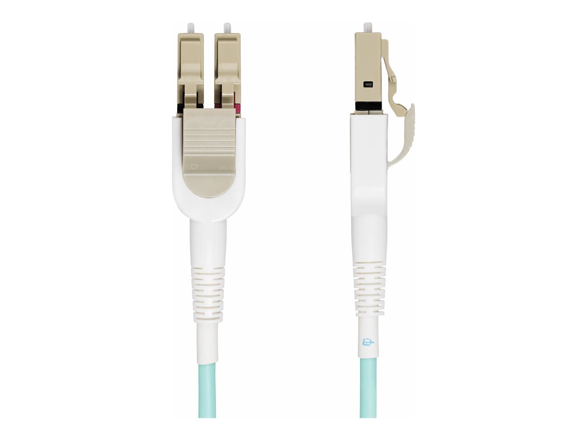 StarTech.com 5m (15ft) LC to LC (UPC) OM4 Switchable Fiber Optic Cable 50/125µm, 100G Networks, Toolless Polarity Switching, Low Insertion Loss - LSZH Fiber Patch Cord (450FBLCLC5SW) - patch kabel - 5 m - 5 m - vodě - barva – foto 3