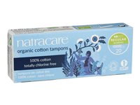 Natracare 100% Certified Organic Cotton Tampons - Regular - 20s