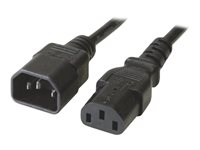 Manhattan Strøm IEC 60320 C13 Strøm IEC 60320 C14 Sort 1m Forlængerkabel til strøm