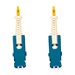 Eaton Tripp Lite Series 400G Singlemode 9/125 OS2 Fiber Optic Cable (Duplex SN-UPC M/M), LSZH, Yellow, 3 m (9.8 ft.)
