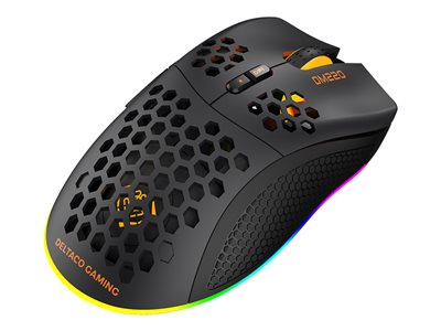 DELTACO GAMING DM220 (GAM-120) – Mouse Da Gioco Wireless, 4800 DPI, 7 Tasti, Ricaricabile, Illuminato
