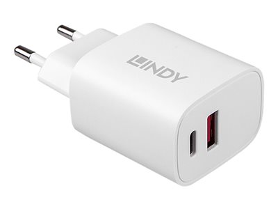 LINDY 20W USB Type A & C Charger - 73413