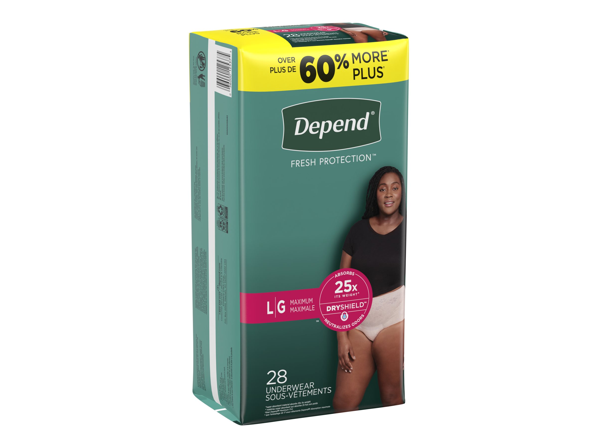 Depend Fresh Protection Incontinence Underwear for Women Maximum