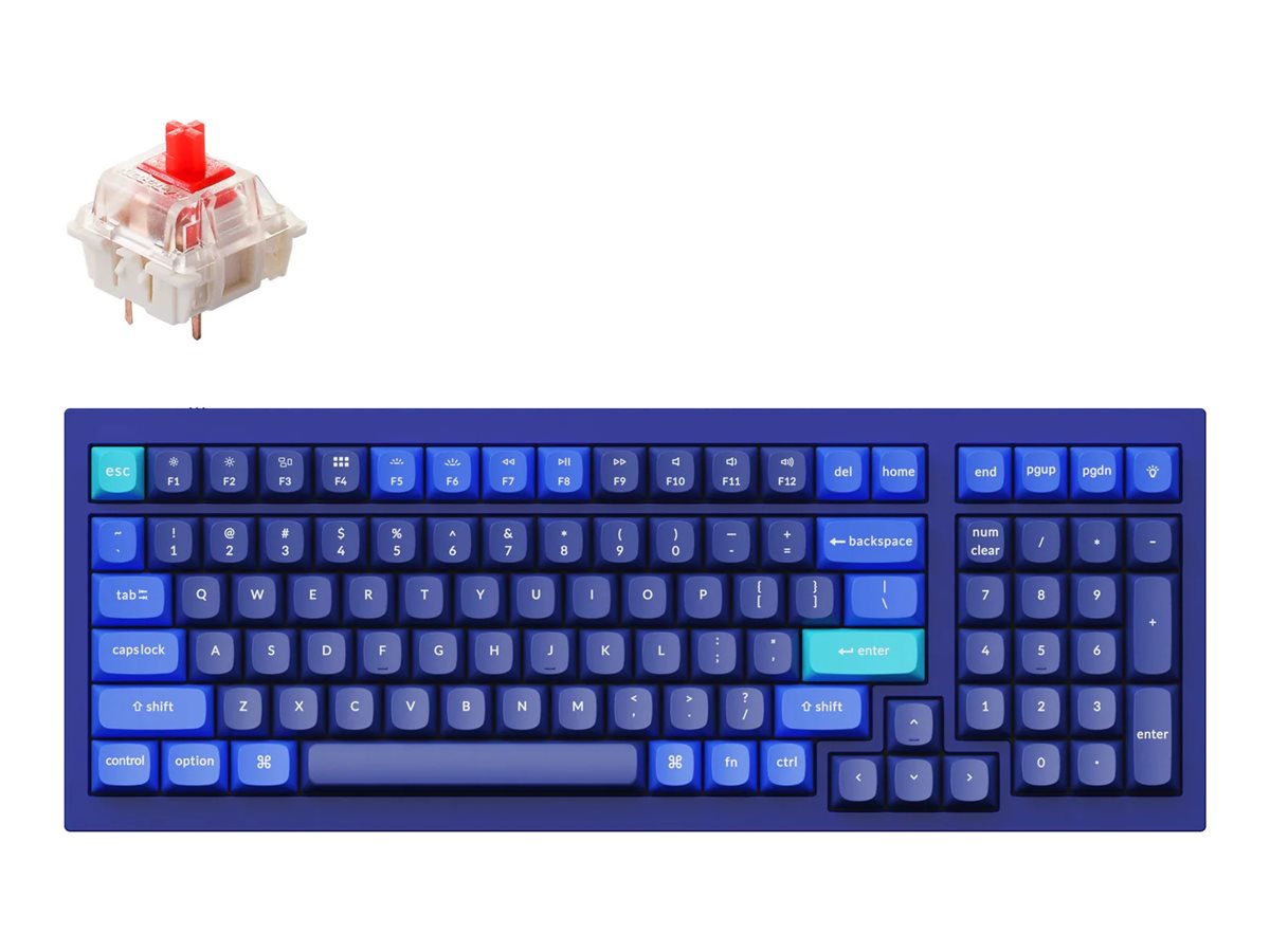 Keychron Q5 QMK Custom keyboard fully assembled mechanical navy blue Input Product shot Front 79800