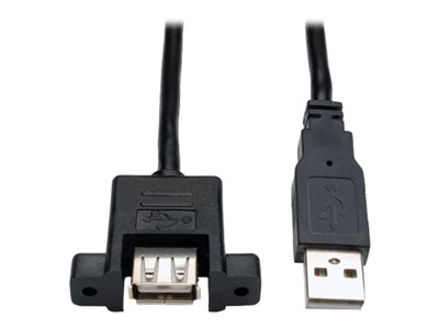 Eaton Tripp Lite Series 6 Inch Panel Mount USB 2.0 Extension Cable USB A to Panel Mount A Male/Female 6"