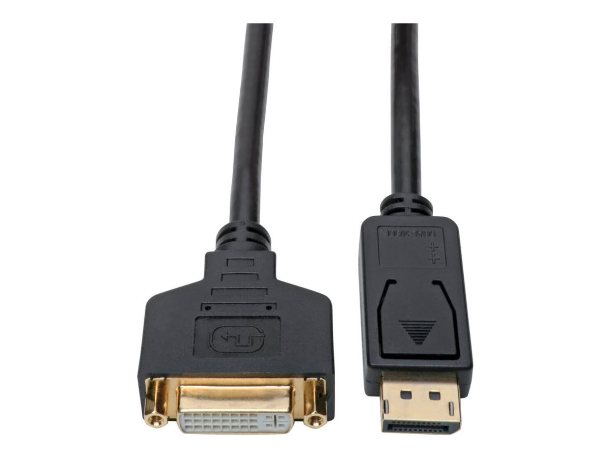 Tripp Lite DisplayPort to DVI Adapter Converter Cable M/F 1080p Black DP to DVI 1ft